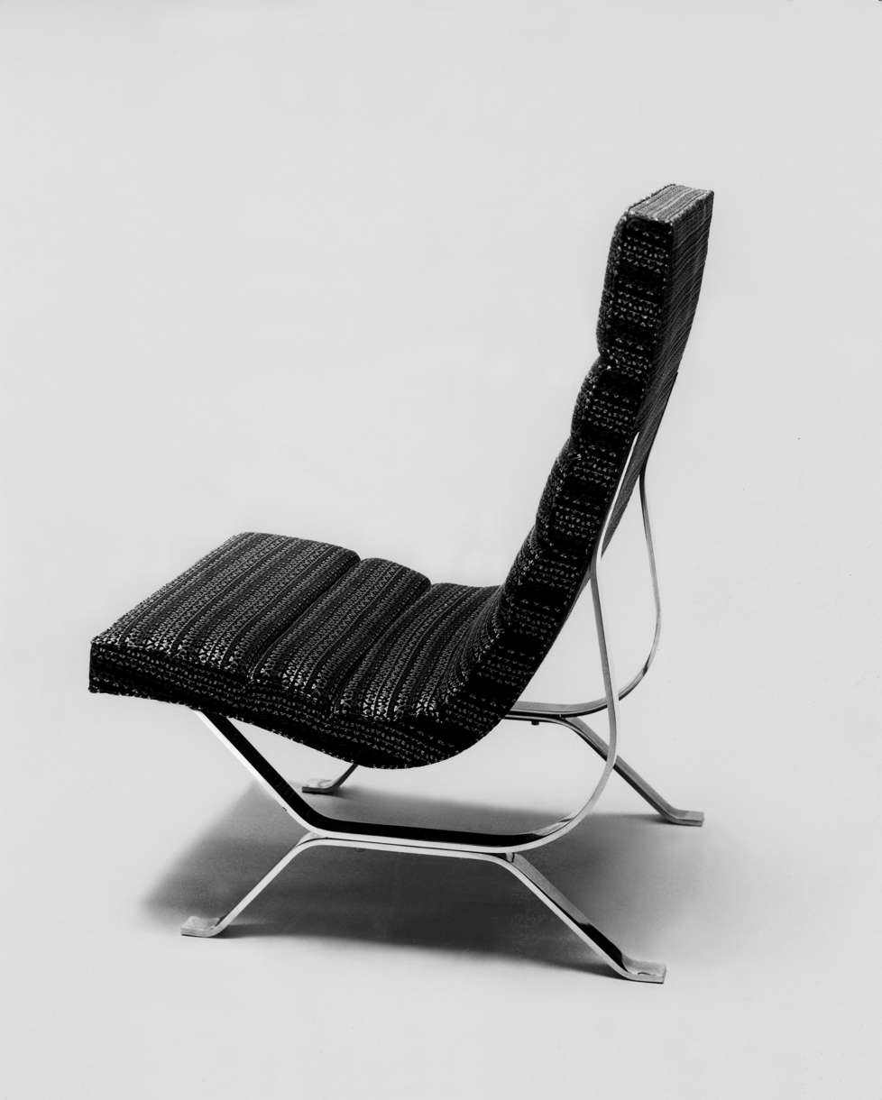 Chrome Base Highback Lounge Chair